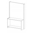 Free-standing Office Partition with shelf on one side 